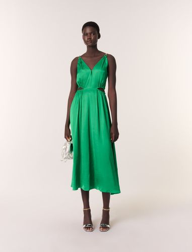Robe Longue Satinée - Vert - Maje - Maje - Modalova