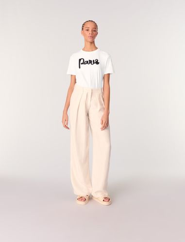 Tee-shirt En Coton - Blanc - Maje - Maje - Modalova
