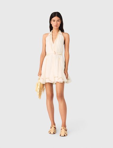 Robe Courte Imprimée Dos Nu - Maje - Modalova