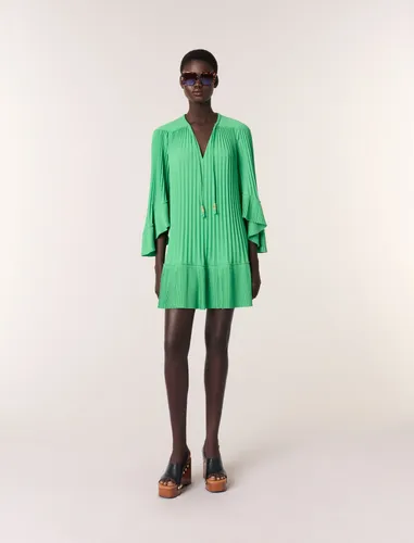 Robe Courte Plissée - Vert - Maje - Maje - Modalova