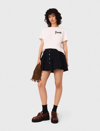 Tee Shirt Avec Logo Paris Brodé - Maje - Modalova