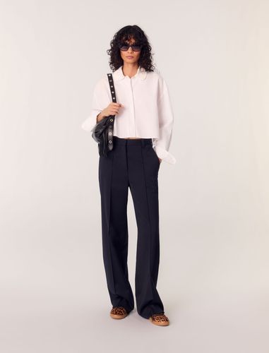Chemise Courte À Col Brodé - Maje - Modalova