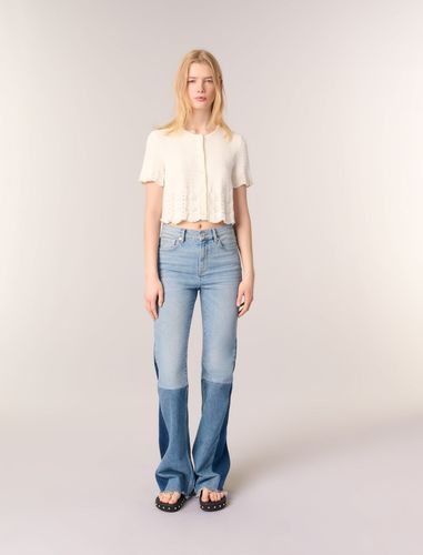 Cardigan En Maille Pointelle Perlée - Maje - Modalova