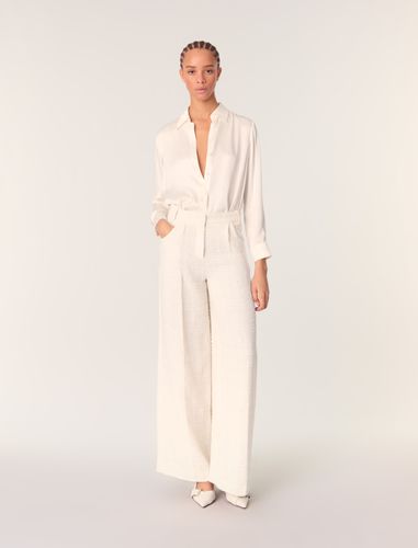 Chemise En Soie - Blanc - Maje - Maje - Modalova