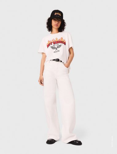 Tee-shirt Brodé - Blanc - Maje - Maje - Modalova