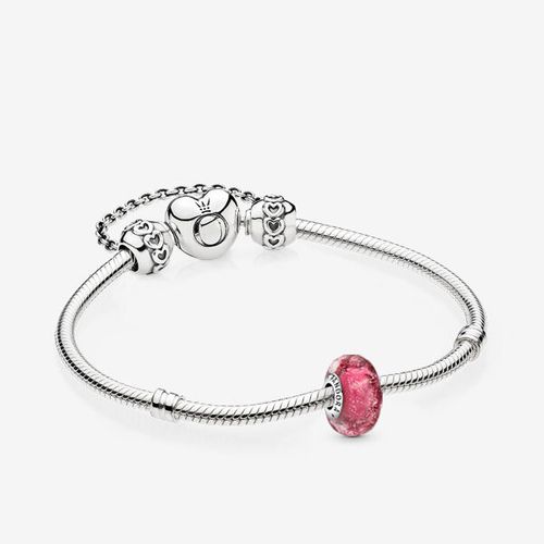 Bracelet Composé Murano Rose & Couronne de Cœurs - Pandora - Modalova