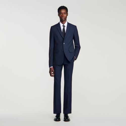 Veste de costume en laine - Sandro Paris - Modalova