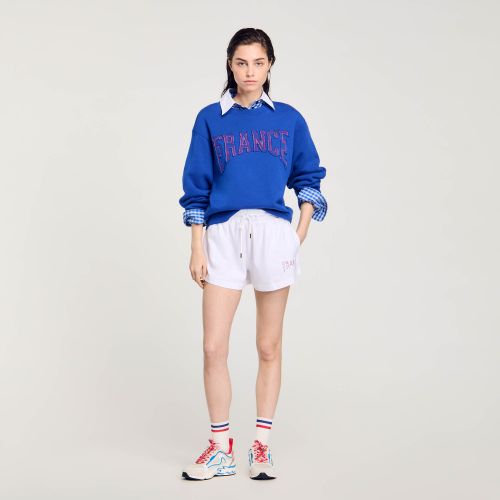 Sweatshirt brodé France - Sandro Paris - Modalova