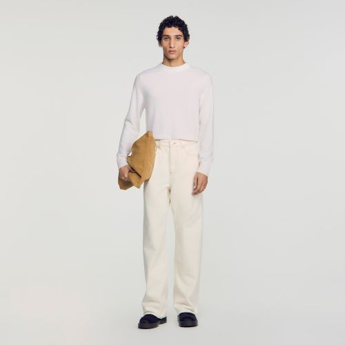 Jean baggy à contraste - Sandro Paris - Modalova