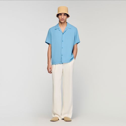 Chemise fluide à col requin - Sandro Paris - Modalova