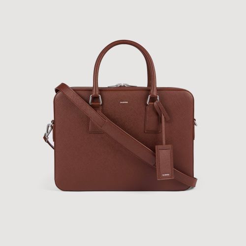 Briefcase en cuir reconstitué - Sandro Paris - Modalova