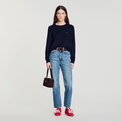 Pull à lien ajustable en laine - Sandro Paris - Modalova