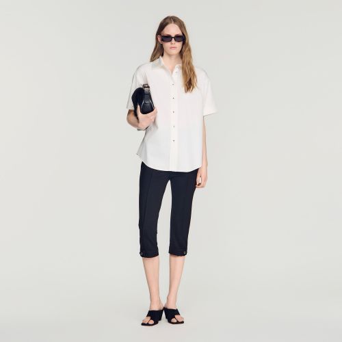 Chemise à dos plissé - Sandro Paris - Modalova