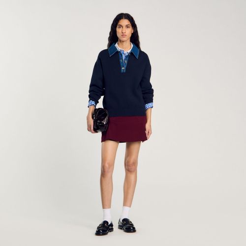 Pull à col polo - Sandro Paris - Modalova