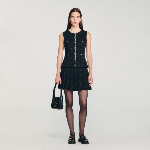 Cardigan perlé - Sandro Paris - Modalova