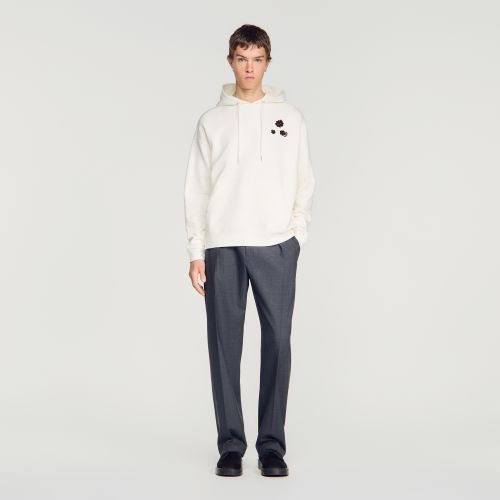 Sweatshirt oversize imprimé fleur - Sandro Paris - Modalova