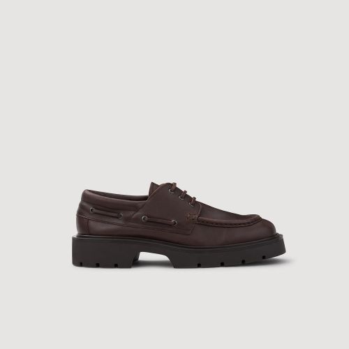 Moccassins en cuir à semelle chunky - Sandro Paris - Modalova