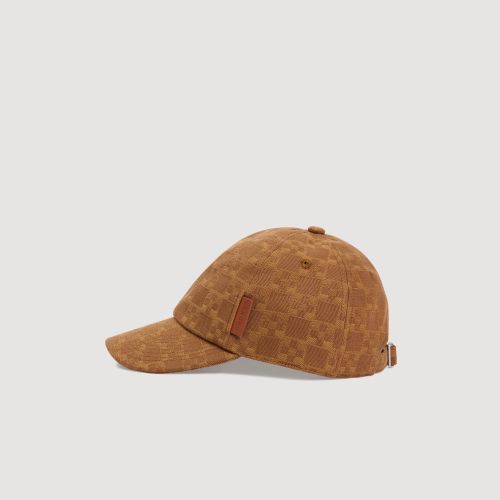 Casquette en denim motif cross - Sandro Paris - Modalova