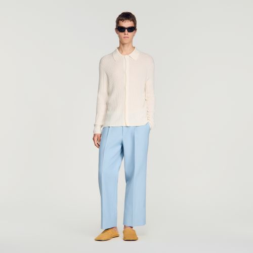 Chemise en maille côtelée - Sandro Paris - Modalova