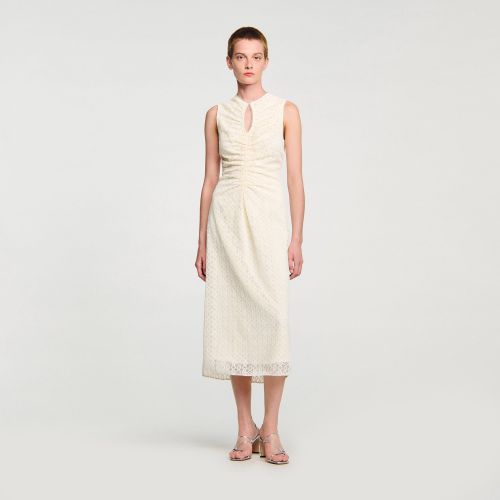 Robe longue en dentelle - Sandro Paris - Modalova