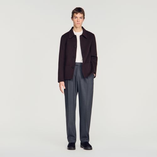 Blouson worker en laine - Sandro Paris - Modalova