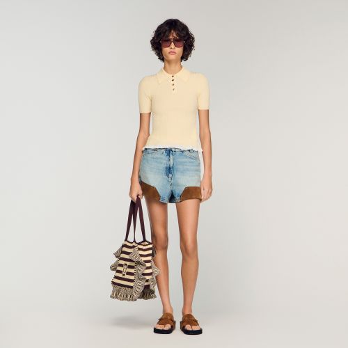 Polo en maille - Sandro Paris - Modalova