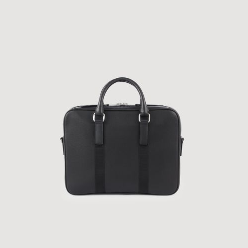 Grand briefcase en toile enduite - Sandro Paris - Modalova
