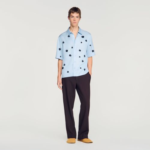 Chemise fluide imprimé fleur - Sandro Paris - Modalova