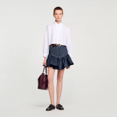 Chemise courte à détails nauds - Sandro Paris - Modalova