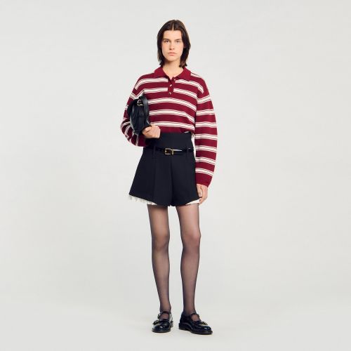 Pull polo rayé - Sandro Paris - Modalova