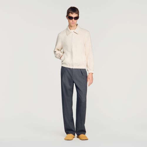 Blouson zippé en coton - Sandro Paris - Modalova