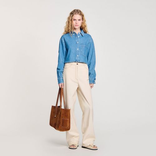 Pantalon à lacets - Sandro Paris - Modalova