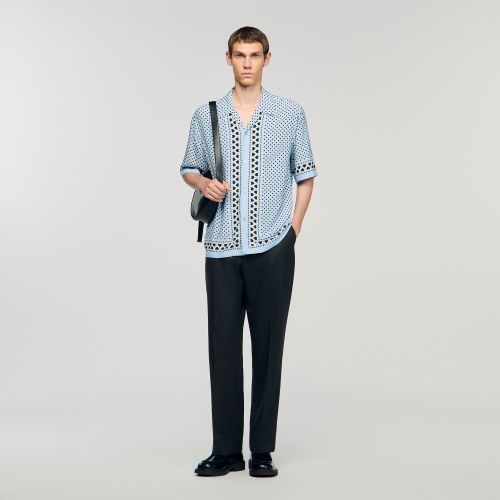 Chemise fluide à imprimé caur - Sandro Paris - Modalova