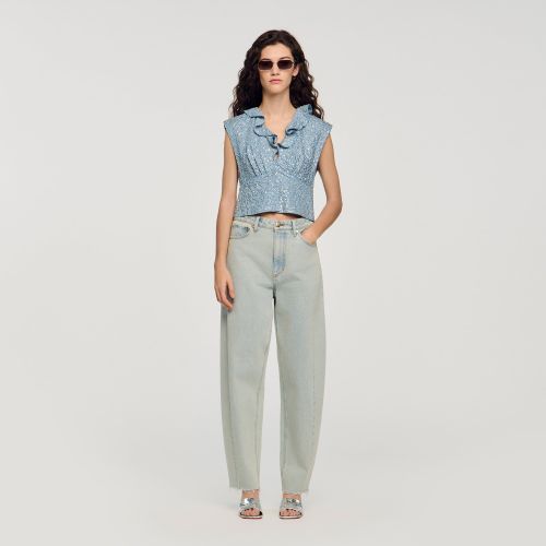 Top à sequins - Sandro Paris - Modalova