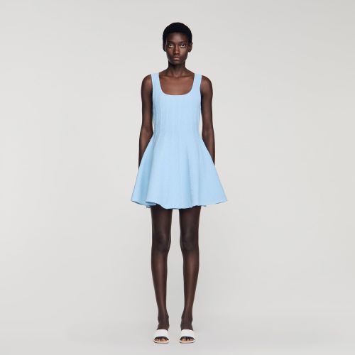 Robe courte en maille perlée - Sandro Paris - Modalova