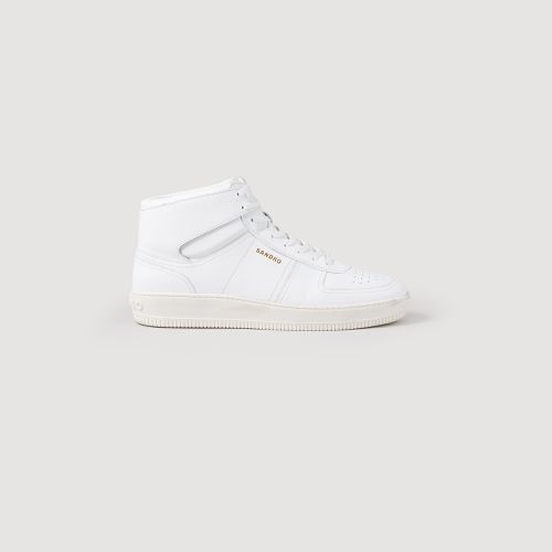 Sneakers montantes en cuir - Sandro Paris - Modalova