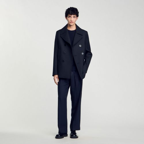 Blouson en laine double face - Sandro Paris - Modalova