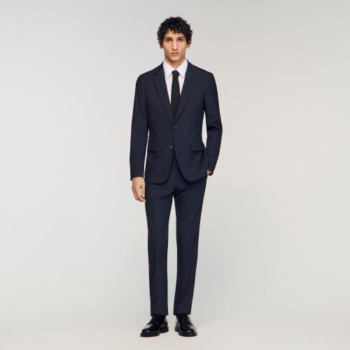 Veste de costume en laine - Sandro Paris - Modalova