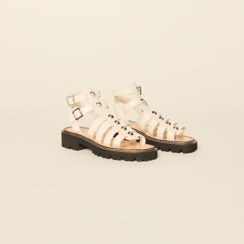 Sandales en cuir à semelles crantées - Sandro Paris - Modalova