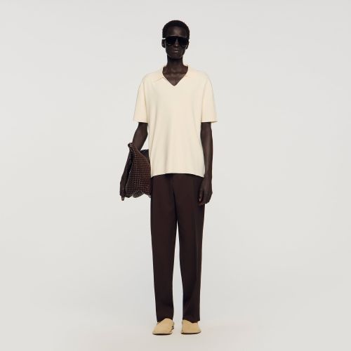 Polo en maille stretch - Sandro Paris - Modalova