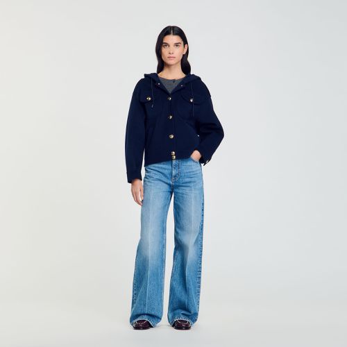 Manteau en laine double face - Sandro Paris - Modalova