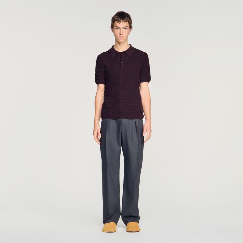 Polo en maille éponge - Sandro Paris - Modalova