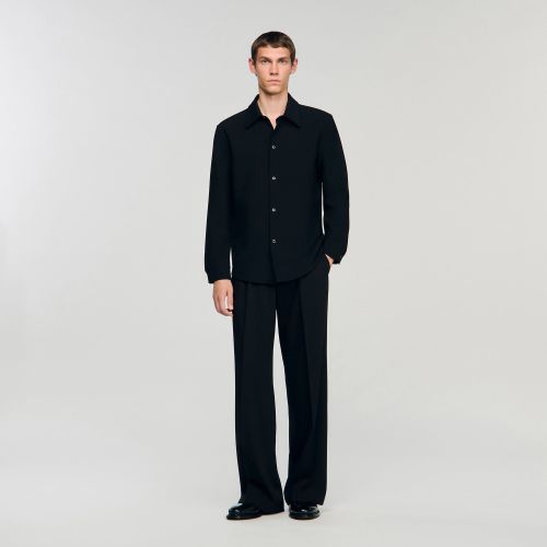 Chemise en jersey à manches longues - Sandro Paris - Modalova