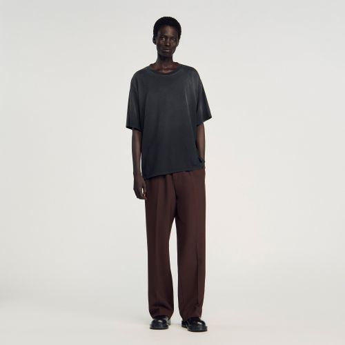T-shirt effet usé - Sandro Paris - Modalova