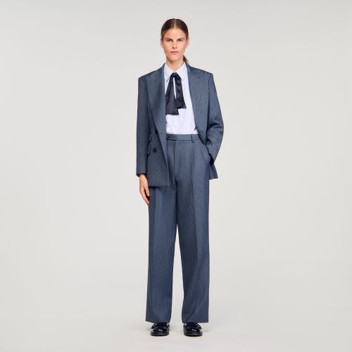 Pantalon rayé - Sandro Paris - Modalova