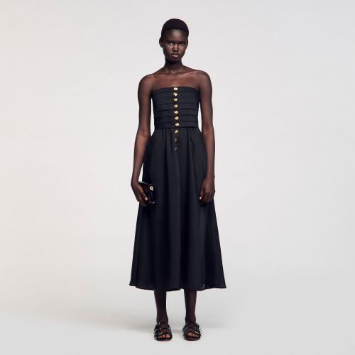 Robe longue bustier - Sandro Paris - Modalova
