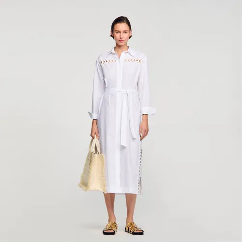 Robe chemise longue - Sandro Paris - Modalova