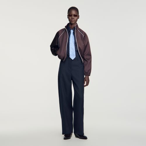 Pantalon de tailleur en laine - Sandro Paris - Modalova