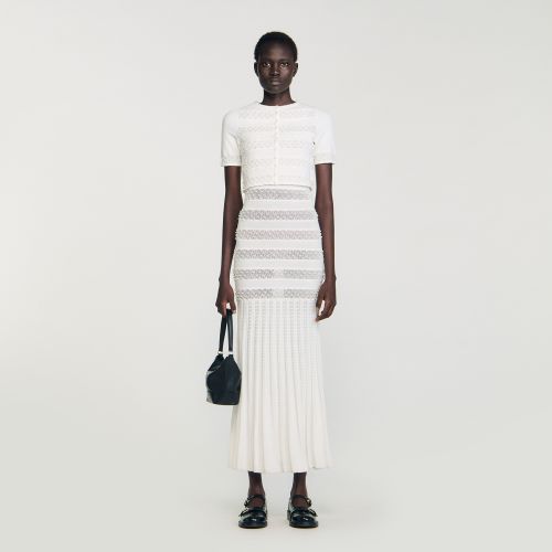 Cardigan court perlé - Sandro Paris - Modalova