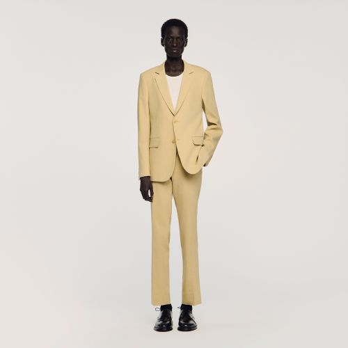 Veste de costume classique en lin - Sandro Paris - Modalova